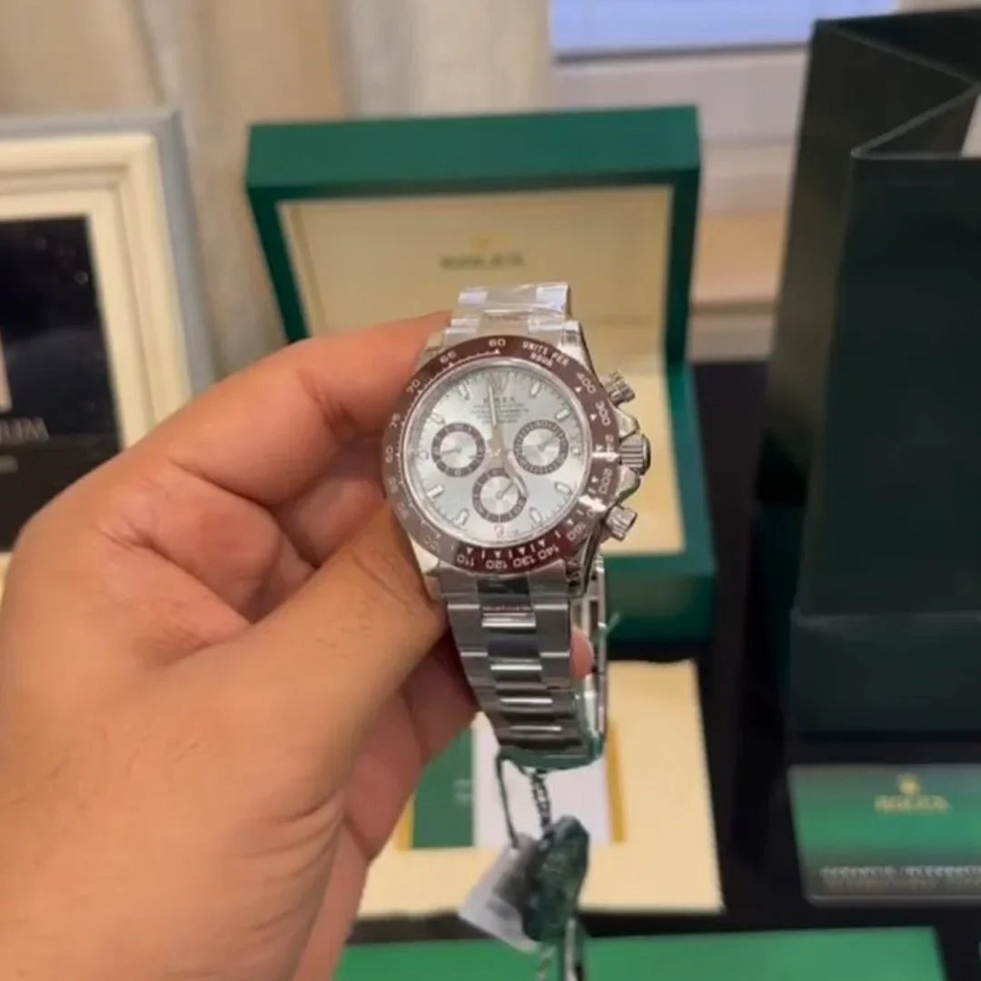 Role_x Daytona Platinum Ice Metal Virat Kholi Watch