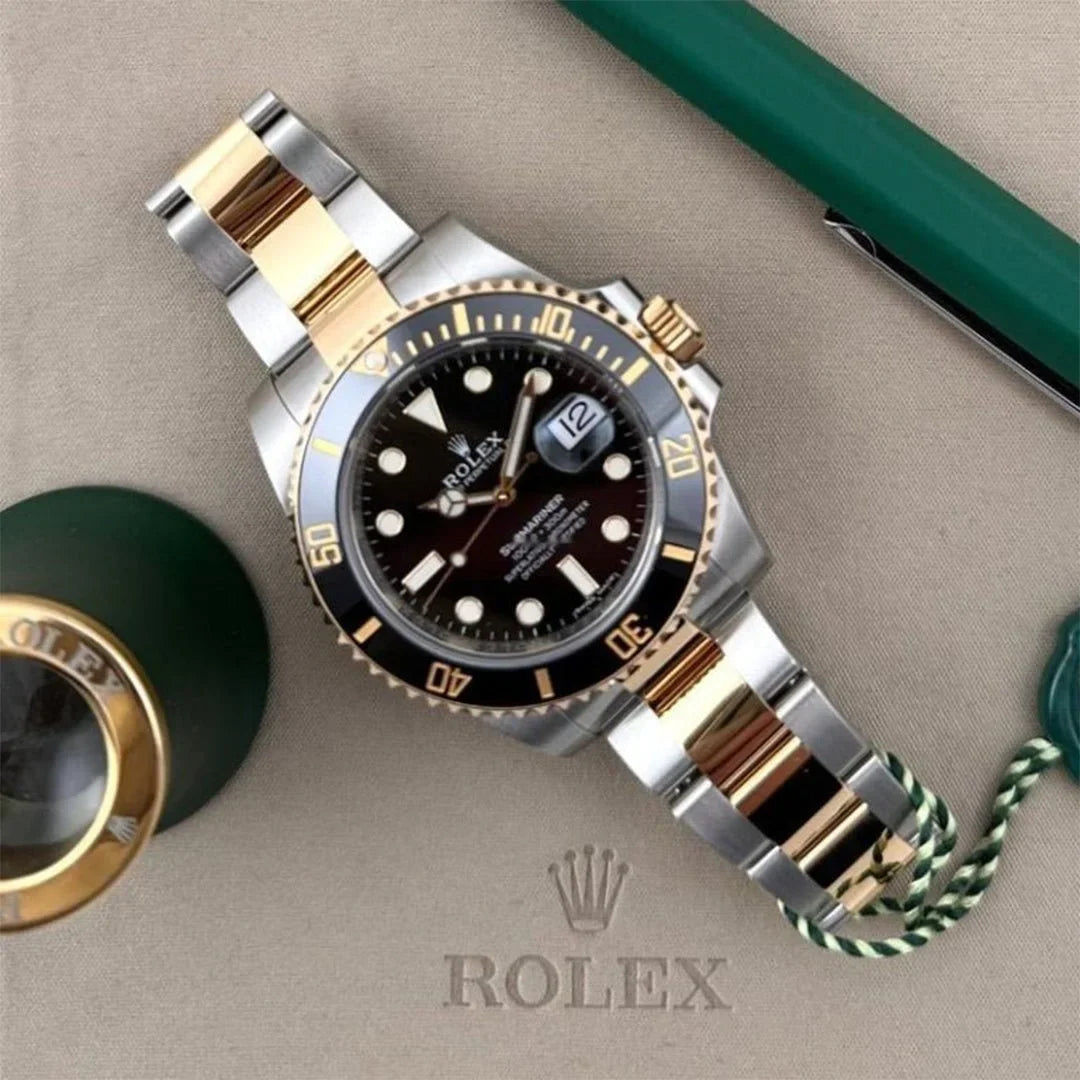 Role_x Submariner Silver Gold Black Metal Watch